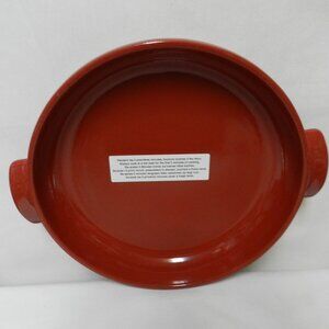 Emile Henry France Baking Dish Deep Dish Pizza pan casserole 1.3L Red #3530 NEW